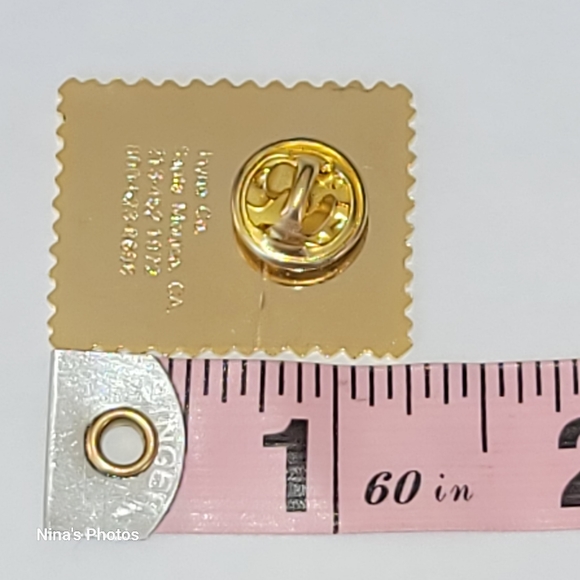 VTG Disney Goofy Santa Patch 1 Cent Caicos Stamp Lapel Pin Christmas Jayne Co. - Picture 7 of 8